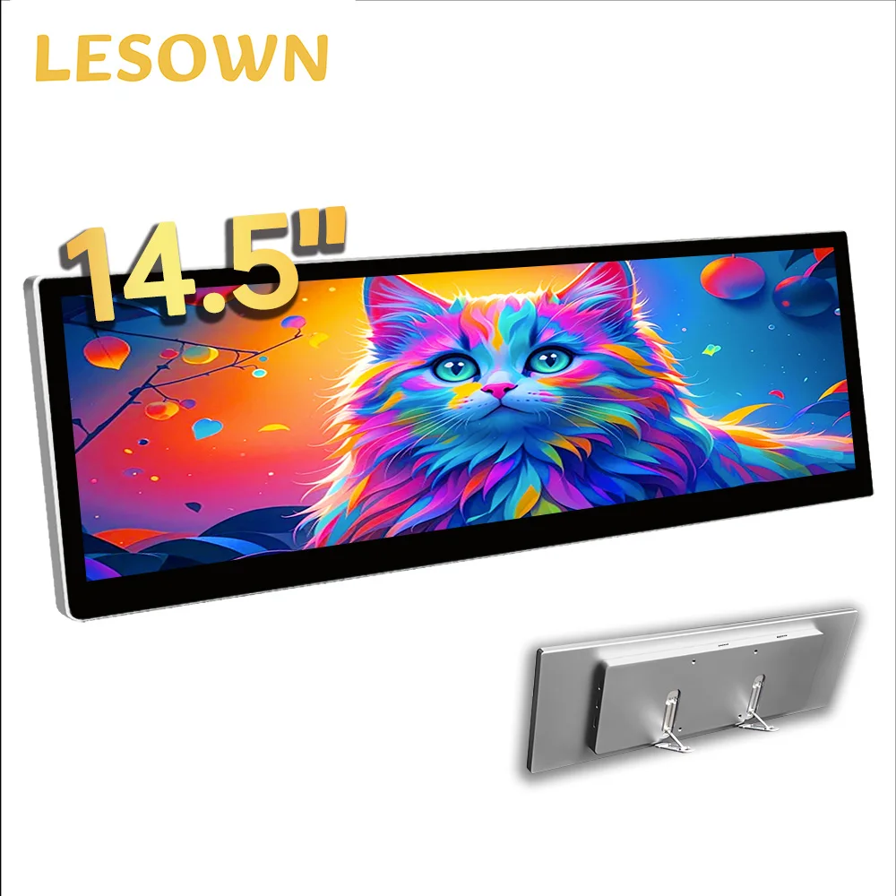 

Портативный ультраширокий монитор LESOWN 14,5 дюйма, 2560x720 IPS, вытянутый дисплей для ноутбуков, игр, работы, Windows
