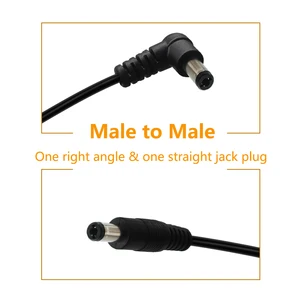 Cáp DC cho hiệu ứng guitar bàn đạp, 5,5x2.11mm, đầu nối, đầu nối, 24 AWG, dây điện, nguồn điện, cho guitar điện 12 Thực phẩm cáp bán hàng chính - 8