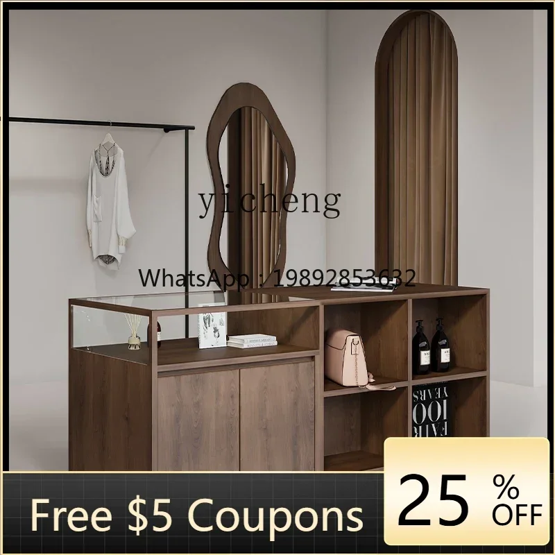 

Стеллаж-витрина для магазина одежды GZ, черный, для обуви и сумок, длинный демонстрационный стол