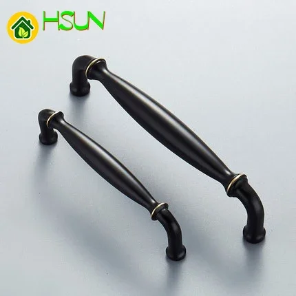 New solid brass neoclassic pastoral simple European golden drawer wardrobe door handle copper