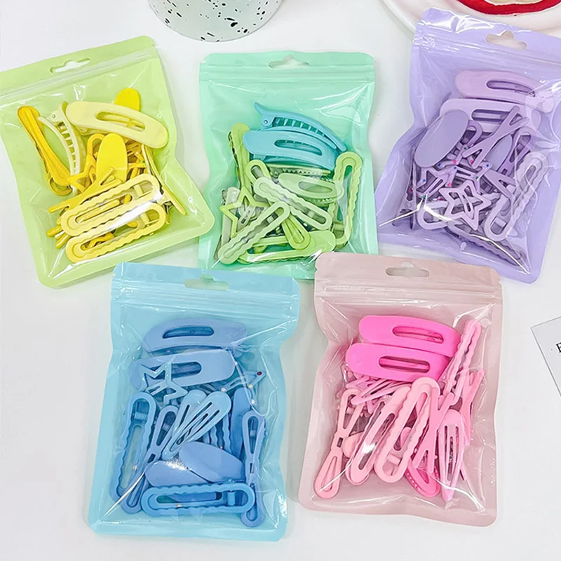 18pcs/set Cute Geometric Hair Clips For Girls Sweet Hair Ornament Kids Side Hairpins Barrettes Children Fashion Hair Accessories