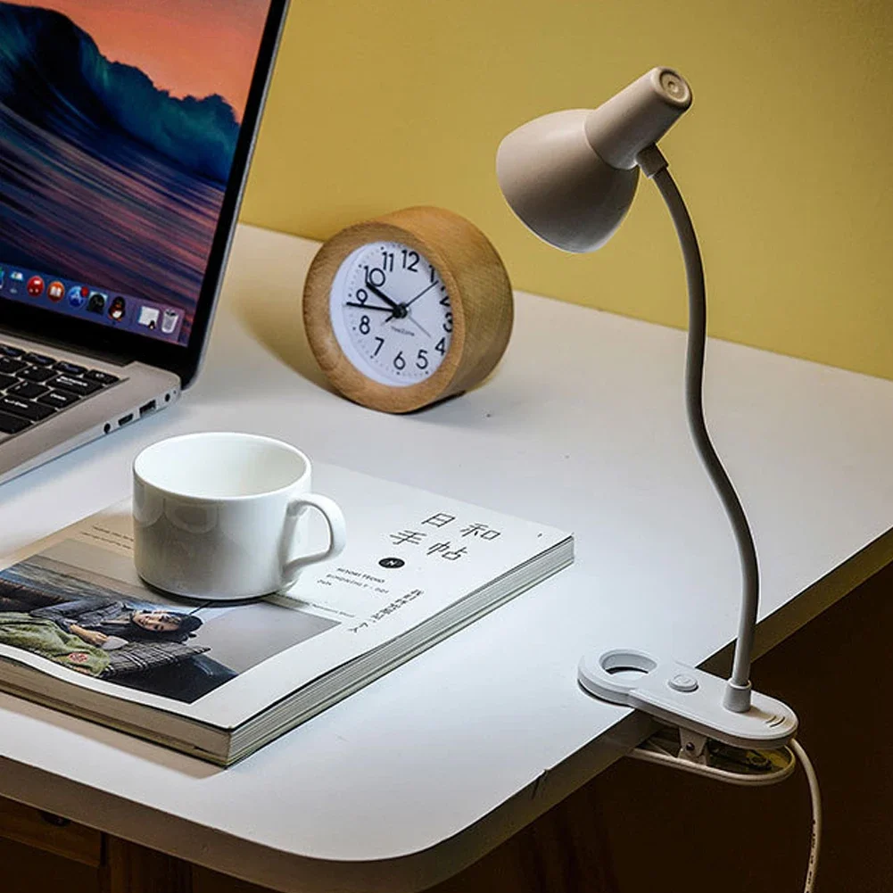 LED حماية العين كتاب ضوء الليل قابل للتعديل زاوية صغيرة كليب على مكتب مذاكرة مصباح AA بطارية USB المكونات في لقراءة غرفة النوم