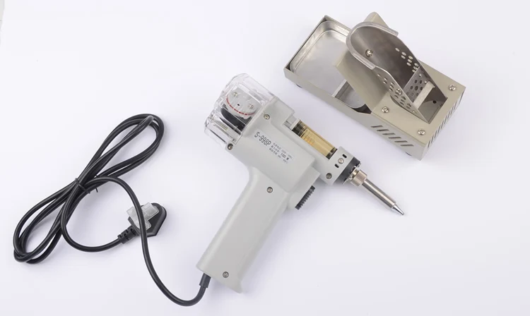 

Пистолет для распайки 110 В/220 В, сопло 1,2 мм/1,5 мм/2 мм, электрический вакуумный двойной насос, присоска для припоя, машина для распайки S-998P