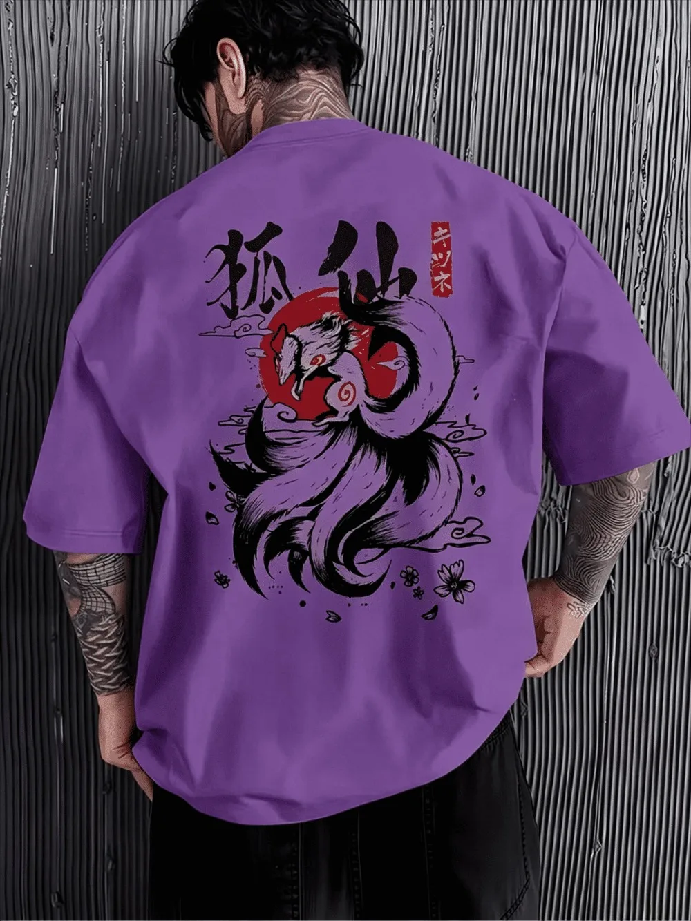 Harajuku Japanese Fox Demon 3Dprint Breatha Quick-dry Men Large-size T-shirt Outdoor Leisure Fashiona Y2K  Parent-child Clothing