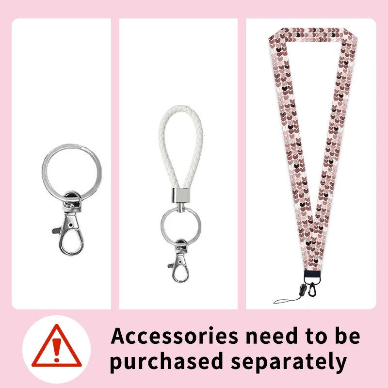 Mini Cute Kuromi Sanrio Lanyard For Keys Student Credit Card ID Badge Holder Key Holder Hang Rope Keyring Accessories Gifts