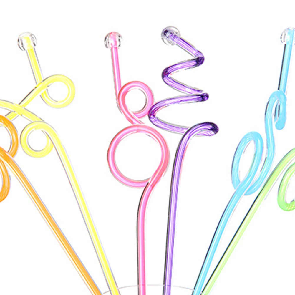 

10 Pcs Drink Stirrer Spiral Colored Sticks Beverage Bar Swizzle Acrylic Cocktail Stirrers