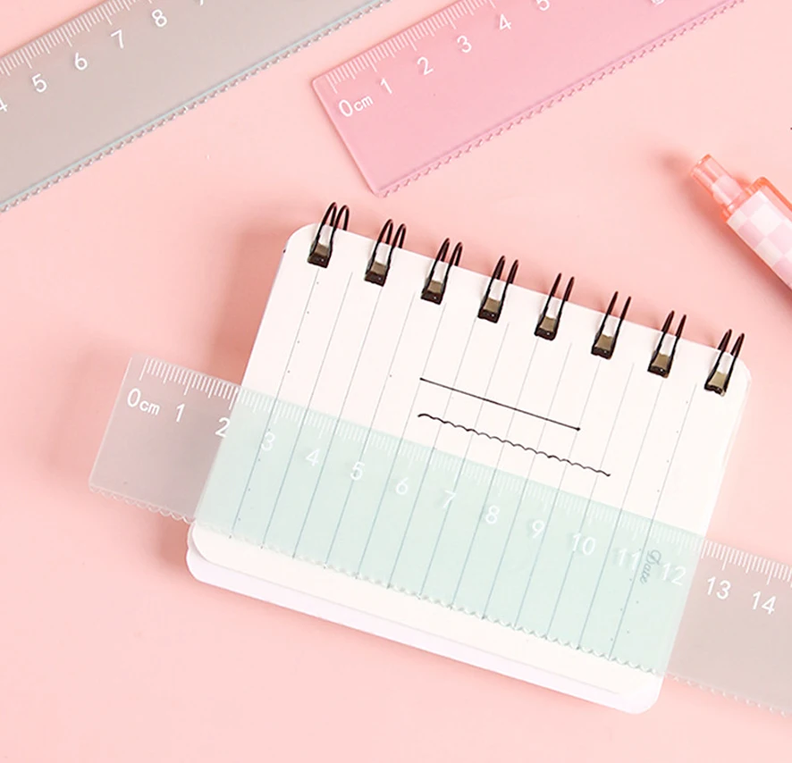 Simple Color Scheme 20cm Jelly-Colored Ruler Back-To-School Season Student Stationery And Supplies For Students
