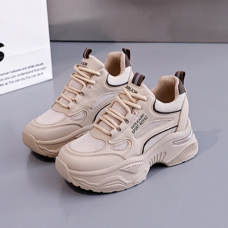 

Women's Thick-Soled Dad Shoes Spring Autumn Casual Height-Increasing Fashionable Sports Running Shoes