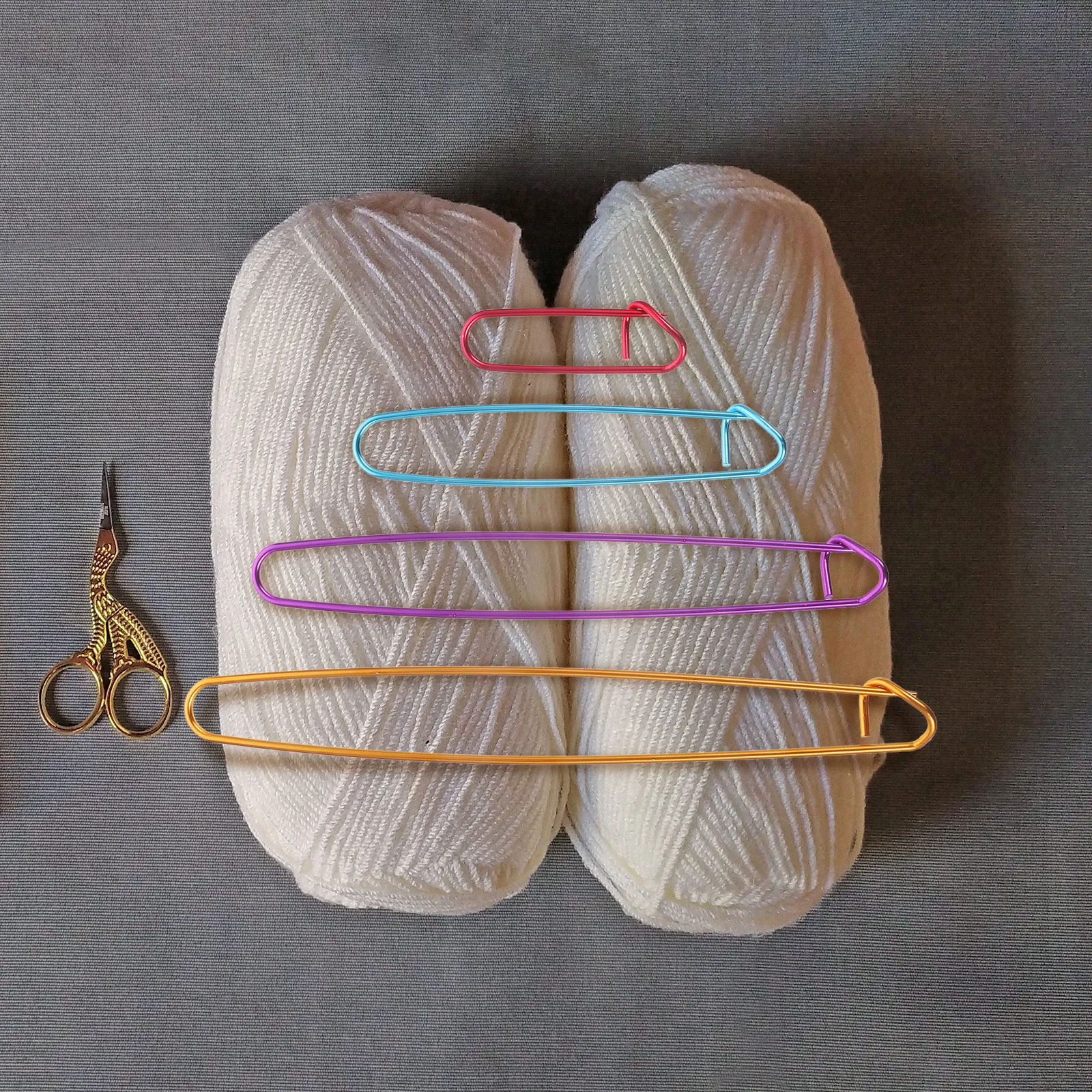 

12Pcs Multisize Stitch Holders Set Yarn Knitting Crochet Aluminum Needles 6cm 12cm 17cm 20cm Secure Knit Markers