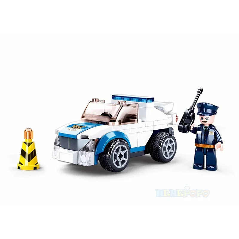 Sluban M38-B0824 Herald Return Police Vehicle Building Block City Police Series Bricks Dolls for Boys 90pcs