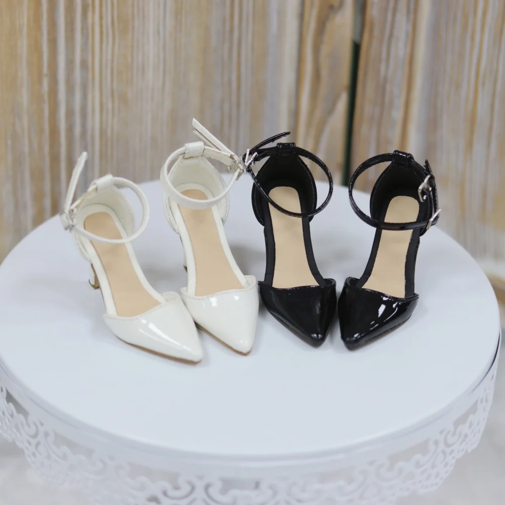 

Обувь для девочек BJD Doll 1/3, SDGR/AS, простые элегантные белые, черные кожаные туфли на высоком каблуке, аксессуары для кукол