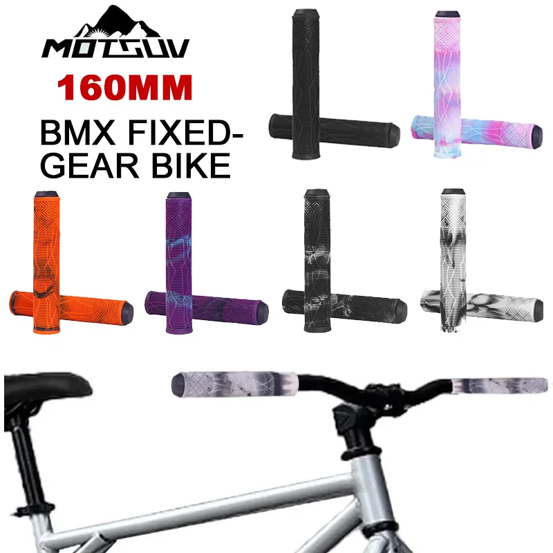 

160MM Bicycle Handlebar Grip Rubber Comfortable Scooter Bike Handle Grip Soft Rubber MTB Cuffs Colorful Bar End Plug MTB Grips