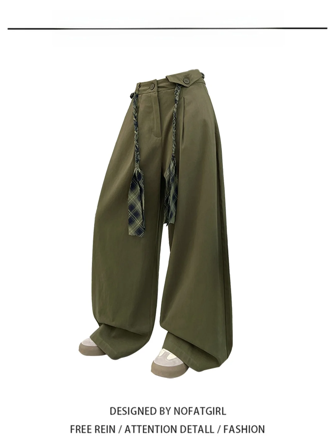 

Американские тканые брюки с широкими штанинами и поясом, женские, осенние, прямые, с эффектом драпировки, с высокой талией, повседневный стиль, без стрейча