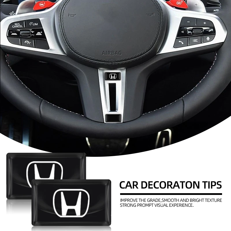 

Новый маленький руль из углеродного волокна с логотипом автомобиля, 3D наклейка, украшение для Honda Civic Fit Jazz Pilot Passport Stepwgn CRV BRV HRV