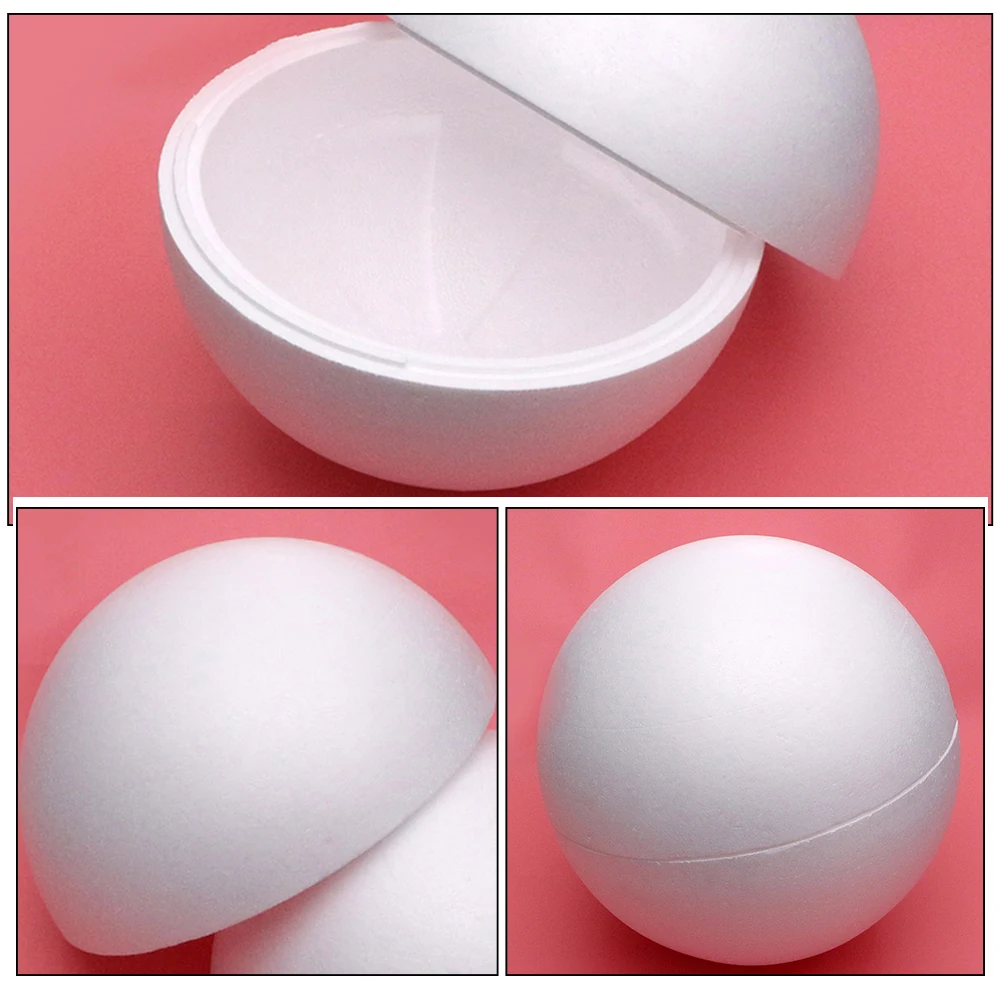 

Foam Hollow Balls Unpainted DIY Ornaments Wedding Party Decorations Craft Foam Balls Sphere White Handmade Materials