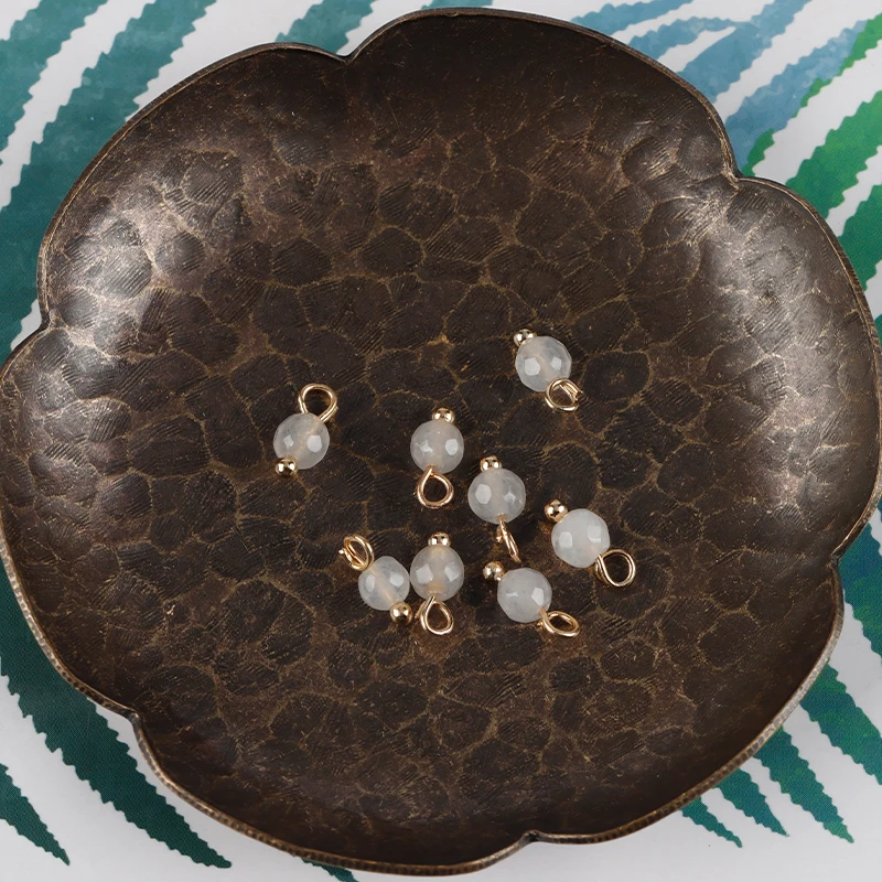 assoonas, 50 Stück/Lot, M899, Schmuckzubehör, 18k vergoldet, Kupfermetall, Naturstein, handgefertigt, DIY-Ohrringe, Schmuckherstellung – Detail 16