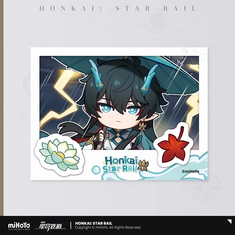 [Genuine] miHoYo Game Honkai Star Rail Pom-Pom Photobook Series Lmitation Polaroid Anime Ornament Cartoon Prop Cosplay Xmas Gift 3