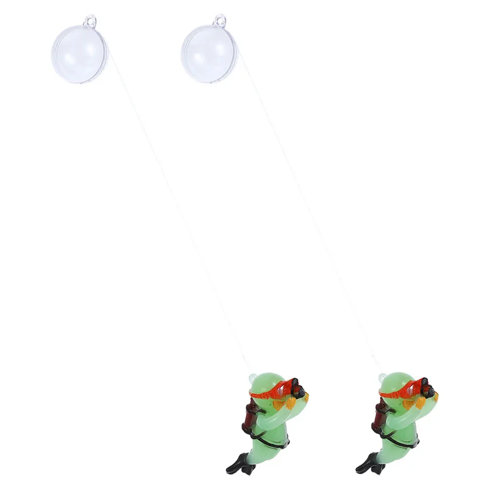 

2pcs Floating Diver Aquarium Decorations Resin Fish Tank Ornaments Safe Pvc Material For Betta Goldfish Tanks Small Hideout Cave