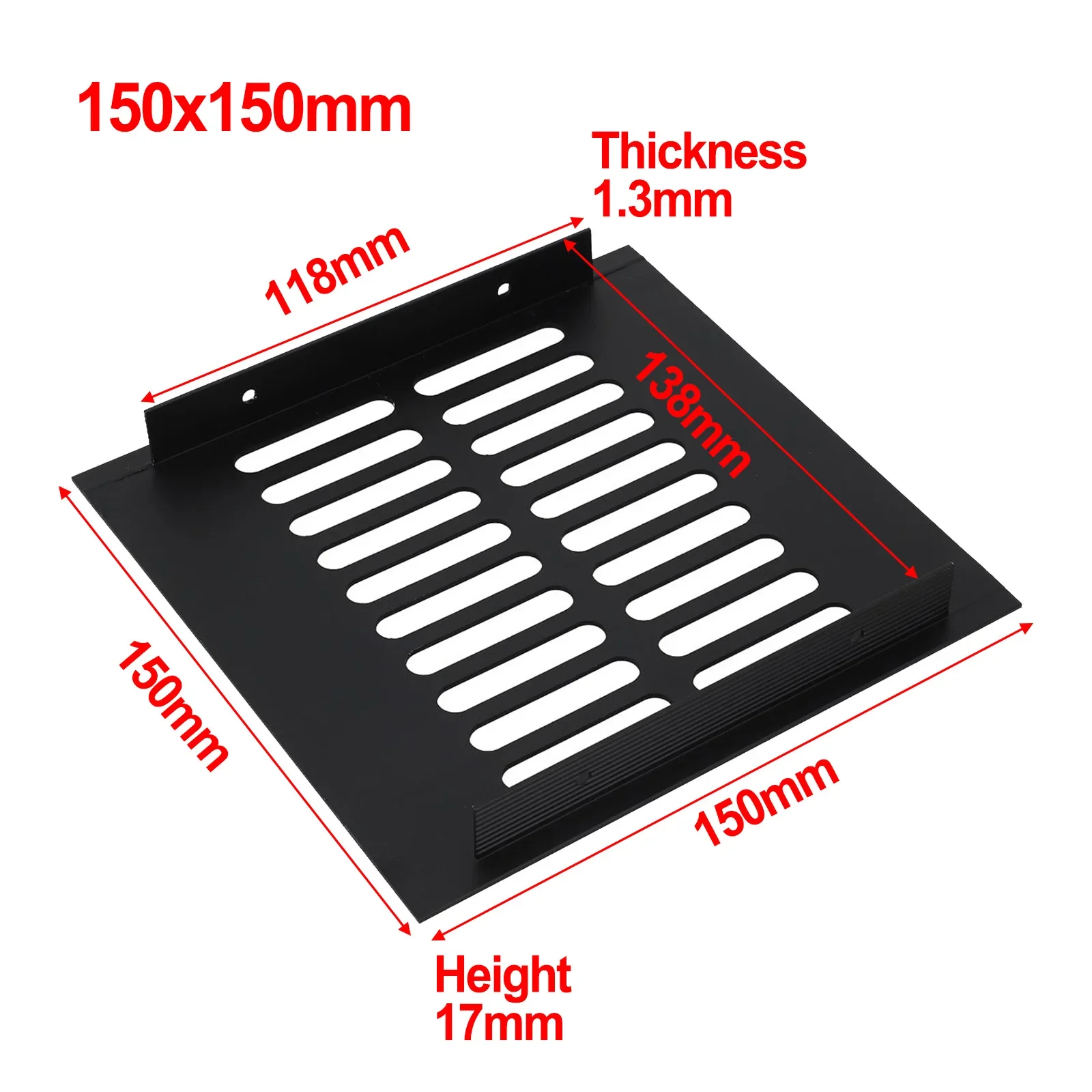 150mm Wide Vents Perforated Sheet Aluminum Alloy Air Vent Perforated Sheet Web Plate Ventilation Grille Vents Perforated Sheet