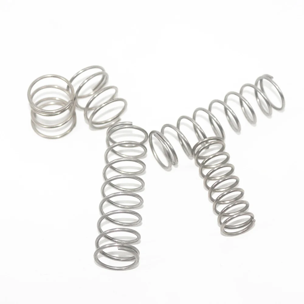 10Pcs 304 스테인레스 스틸 압축 스프링 리턴 스프링 스틸 와이어 직경 1.6mm 외경 9 ~ 25mm 길이 15mm ~ 100mm