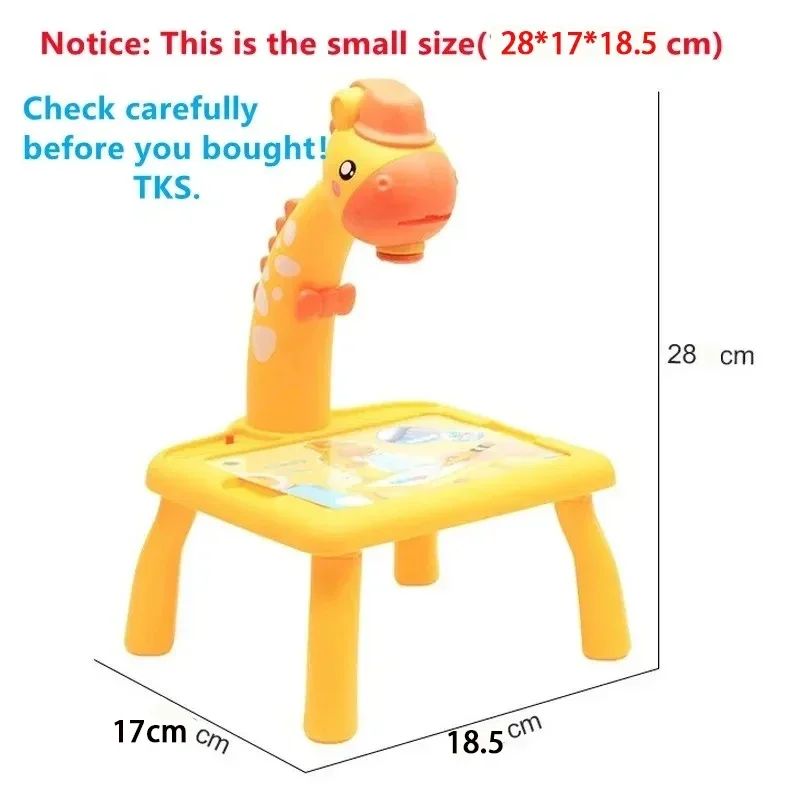 Children led projector drawing table toy painting set table educational board learning tools painting toys for children