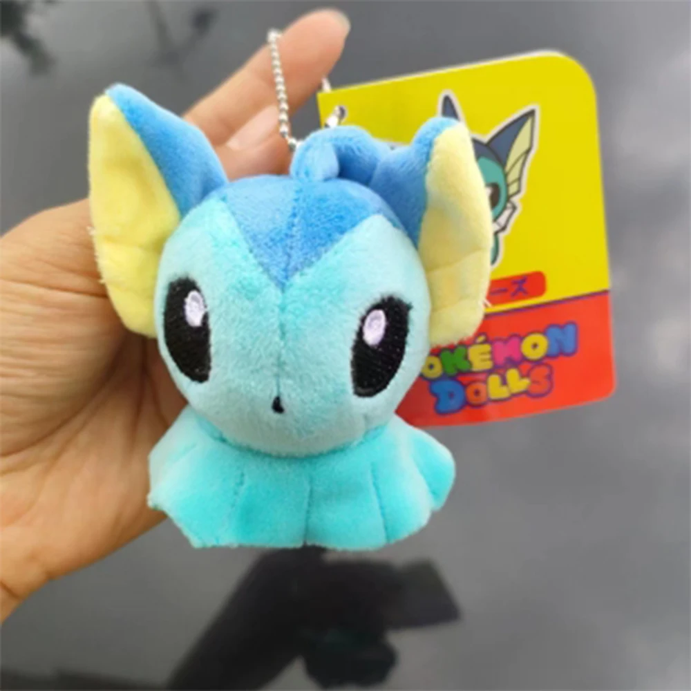 Pokemon Eevee Famiglia Portachiavi Ciondolo Peluche Glaceon Vaporeo Sylveon Espeon Flareon Cute Anime Farcito Bambola Regalo Di Compleanno