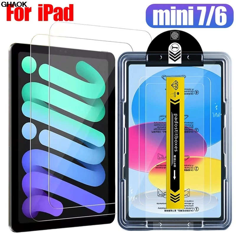 For IPad Mini 7/6 Premium Tempered Glass Screen Protector HighDefinition Clear View Anti Scratch Bubble Free Easy Install Impact