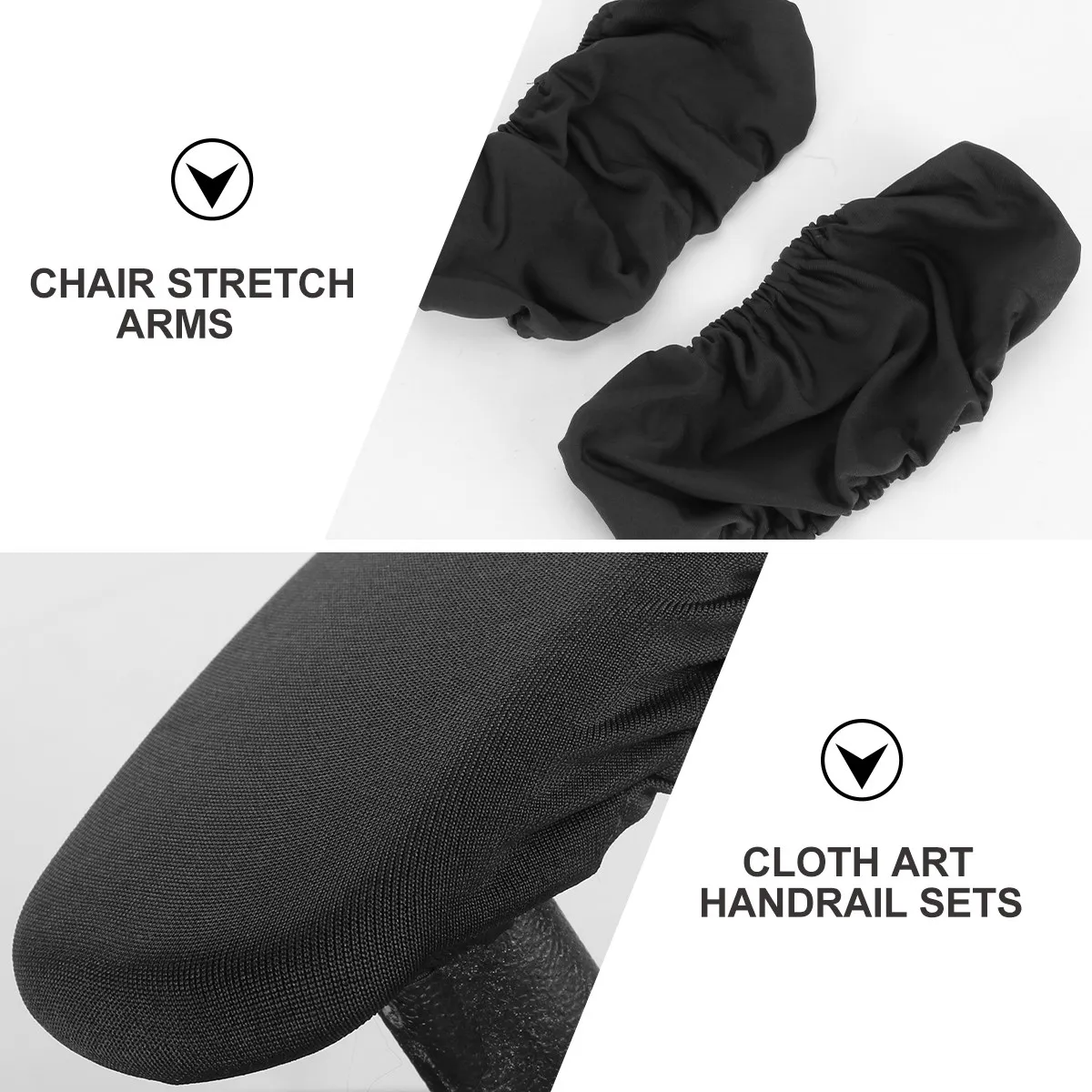 2Pcs Chair Handle Covers Fabric Protective Covers Elastic Dustproof Handle Pads Prevent Stains Fingerprints for Chairs