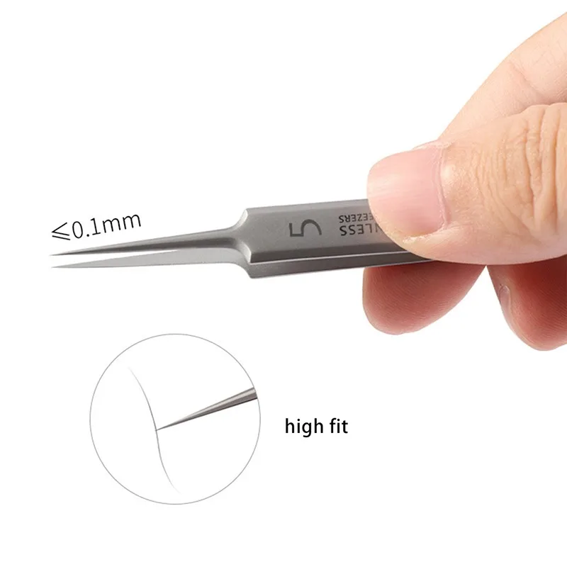 Ultra-fine No.5 Cell Pimples Blackhead Clip Tweezers Beauty Salon Special Scraping Closing Artifact Acne Needle Tools Facial