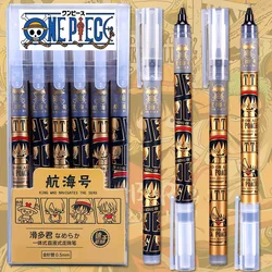 Anime One Piece Back To School Pens Stationary Ballpoint Pens for School Black Ink Student Supplies Gel Pen Stationery Wholesale