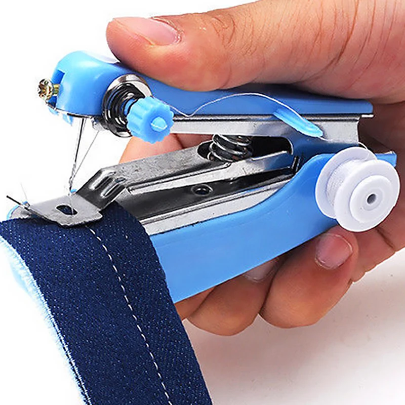 Mini Handheld Sewing Machine Manual Handy Needlework Cordless Stitch Sew Clothes Portable Household DIY Sewing Tools Accessories