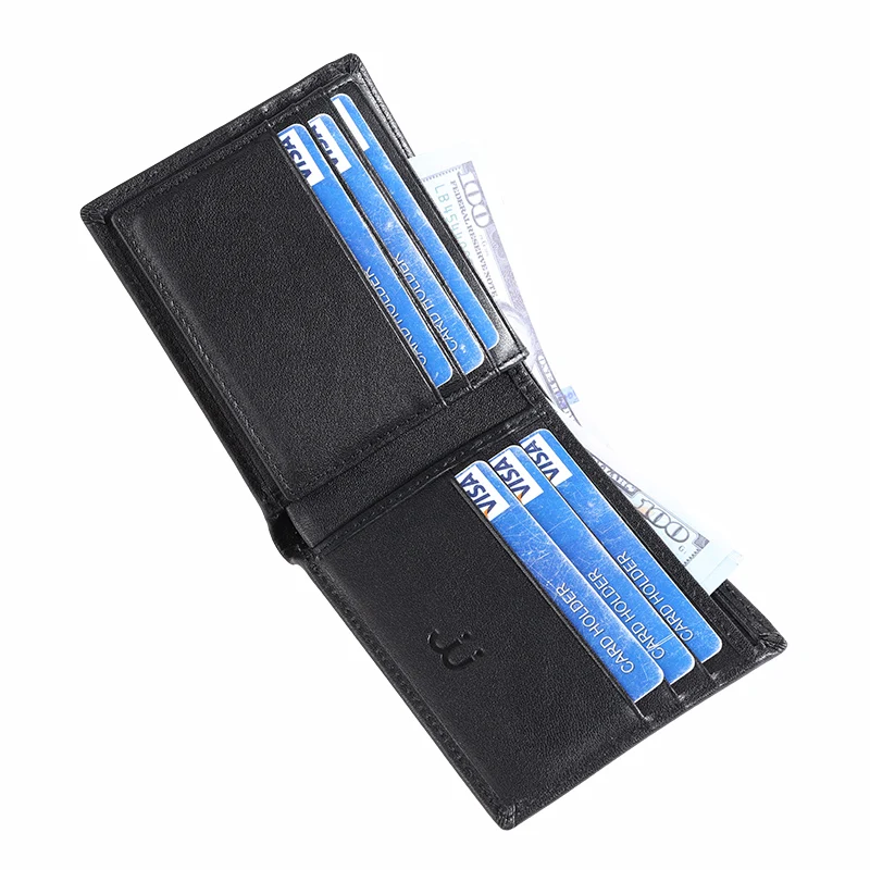 Wallet for Men RFID Blocking Slim Front Pocket Bifold Genuine Leather Mens Wallet with ID Window Gifts for Men