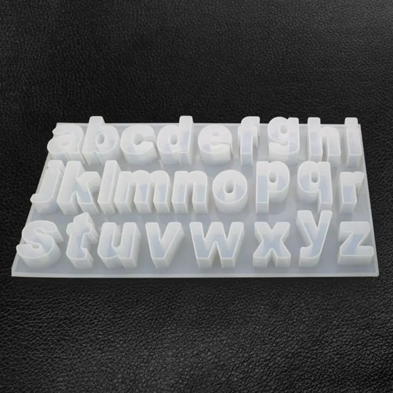 DIY 26 Lowercase English Letters Mold Kit Alphabet Pendant UV Resin Silicone Mold Jewelry Making Tools Nail Art Crafts Y08E