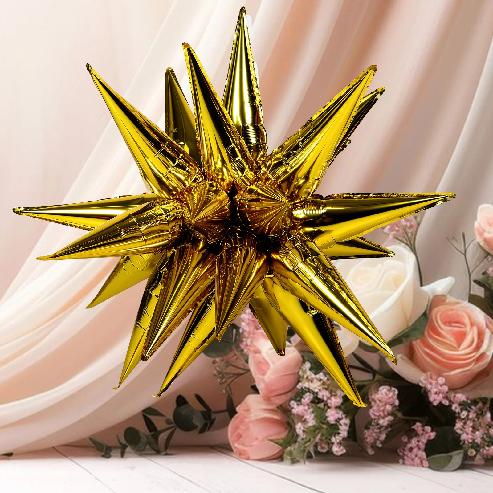 50 قطعة بالون زينة معدني مخروط ستار بالونات كبيرة لامعة احباط DIY بها بنفسك قوس بالونات للحفلات كابينة تصوير الاحتفال ديكور #1