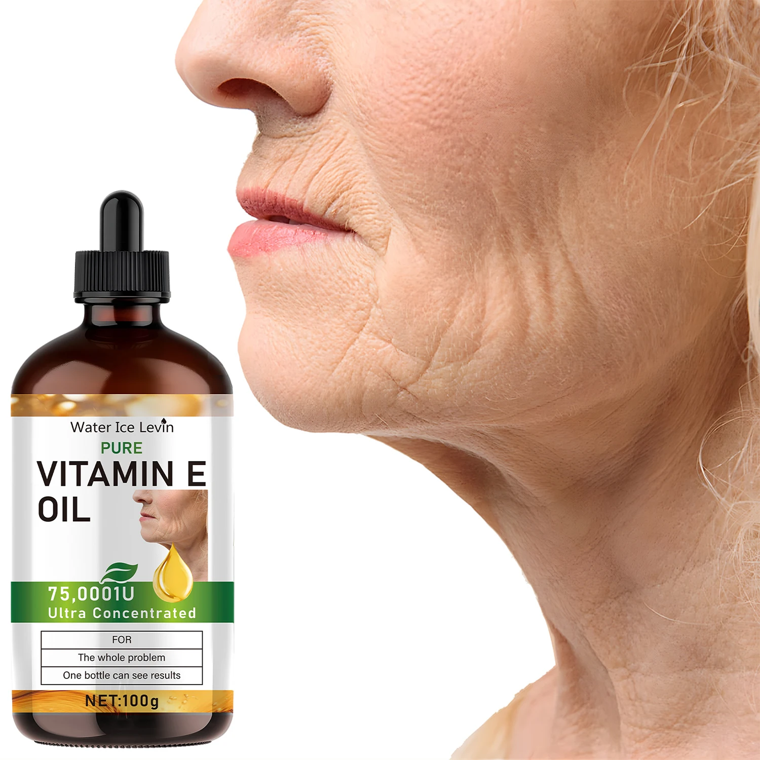 Aceite esencial de vitamina E Natural de 100ml para masaje, cuidado de la piel, raspado, ducha, cara, cuerpo, uñas, cabello, cuidado de pestañas Universal