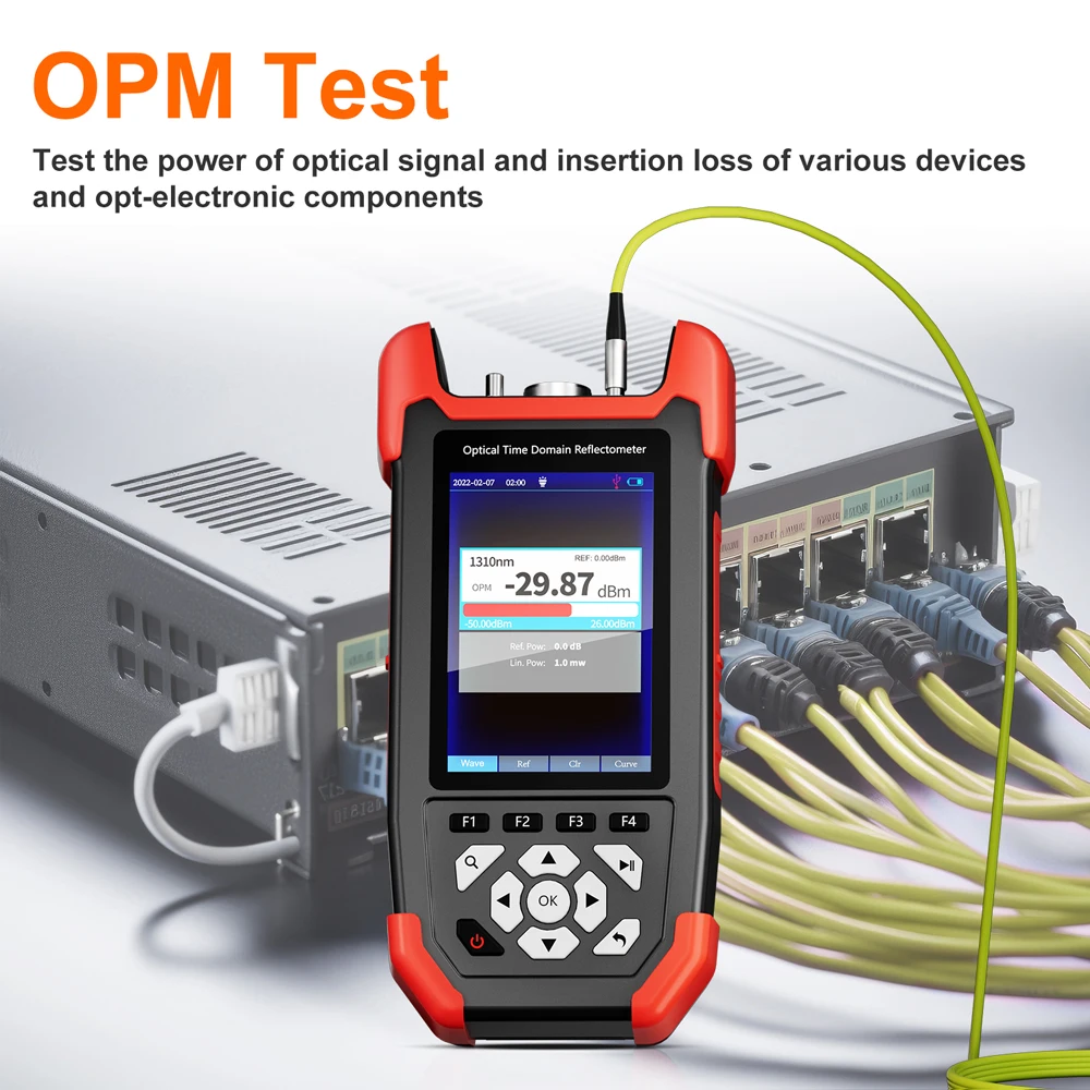 NoynotifMINI OTDR NF-981 Fibre Optique Réflectomcirculation avec OPM VFL OLS Carte Événement Ethernet CableTester 24/22dB Testeur de Fibre Optique