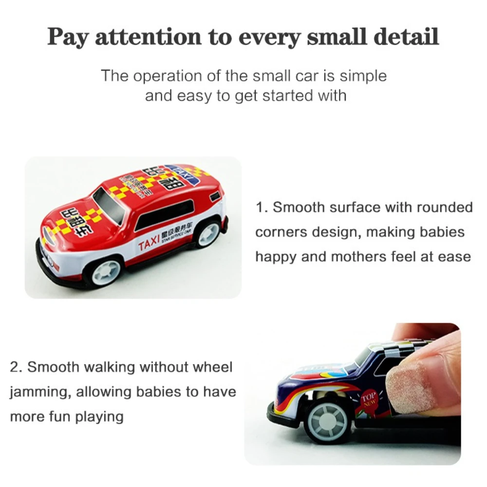 6.8CM104Short window racing pattern random pull-back alloy car mini simulation drop-resistant car children's toy car