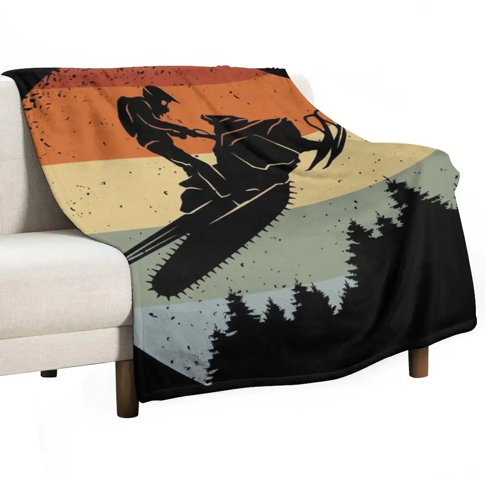 Snowmobile Retro Throw Blanket Summer Beddings Quilt Decorative Sofa for sofa Picnic Loose Blankets