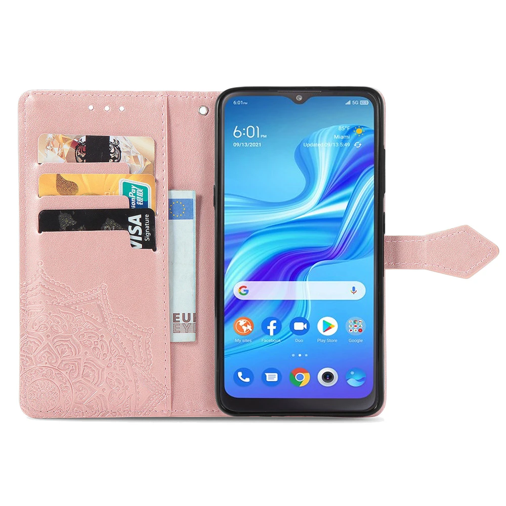 حالات الهاتف ل فوجيتسو FCNT السهام WE2 زائد راكوراكو F-53E F-51E F-52E A401FC لايت MR01 حافظة تنقش فتحة للبطاقات أغطية جلد