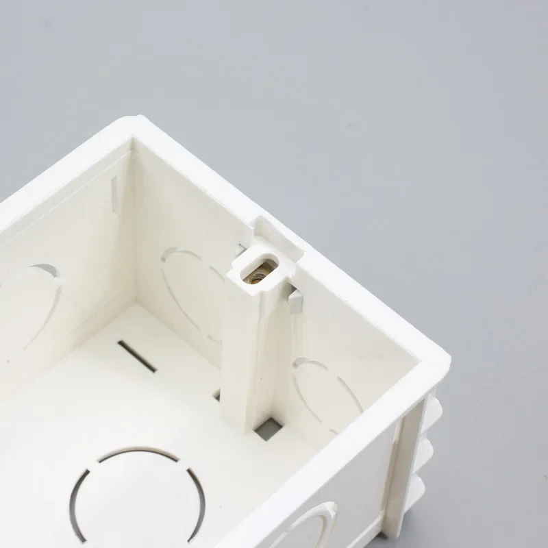 Wall-mounted internal mounting box, white wall wire bottom box, suitable for 146mm*86mm EU UK standard switches and sockets