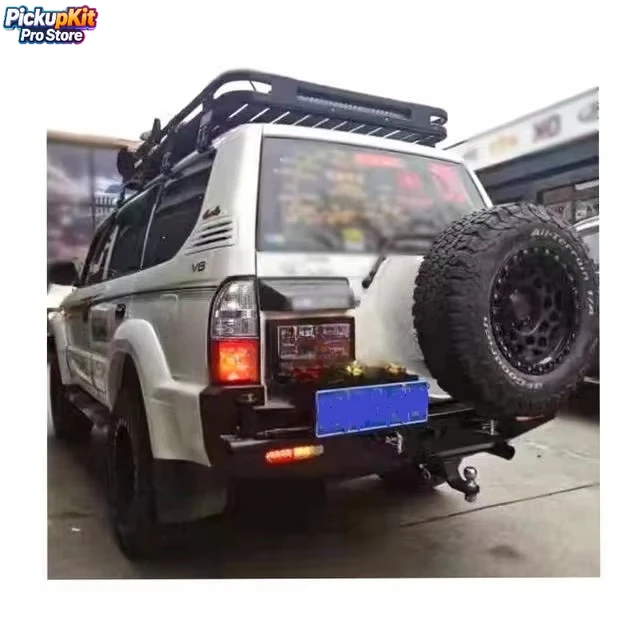 

Heavy-Duty Rescue Winch-Mounted Steel Rear Bumper for Land Cruiser LC90 FJ90