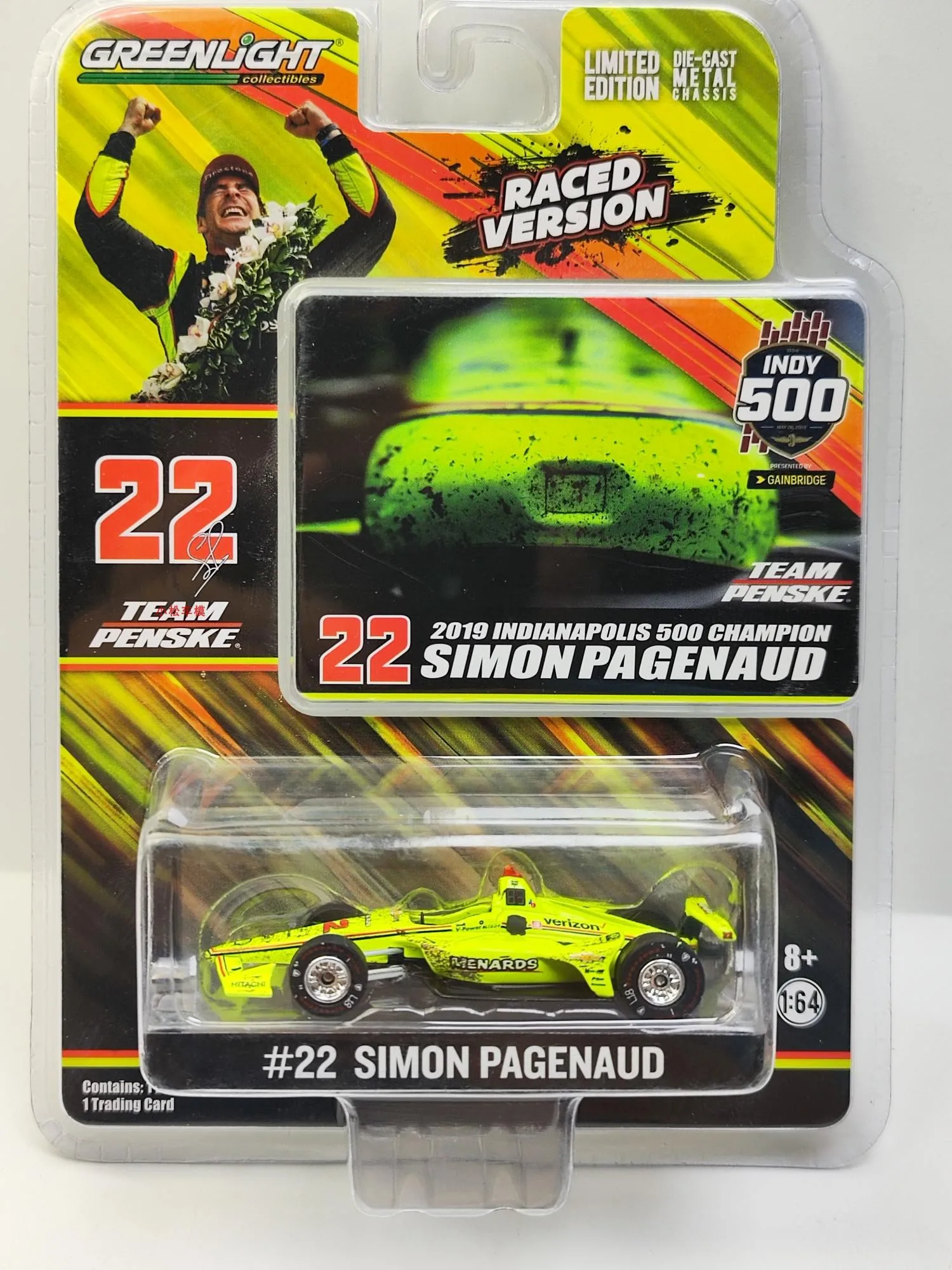 

GREENLIGHT 1:64 #22 Simon pagenaudi F1 коллекция литых под давлением искусственных моделей украшений подарки