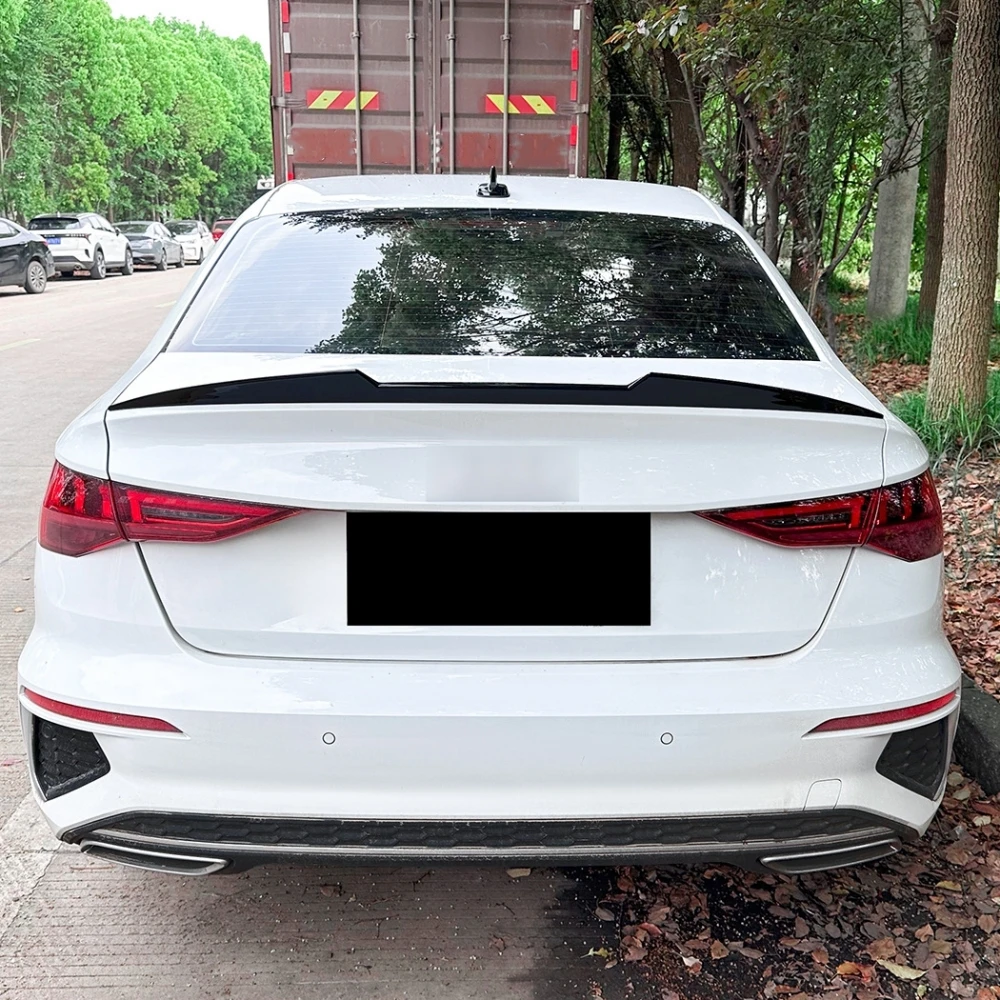 Rear Trunk Spoiler Wing For Audi A3 S-line S3 RS3 8Y Sedan 2021 2022 2023 2024 MP M4 Style Tail Wings Lip Bodykits view 5