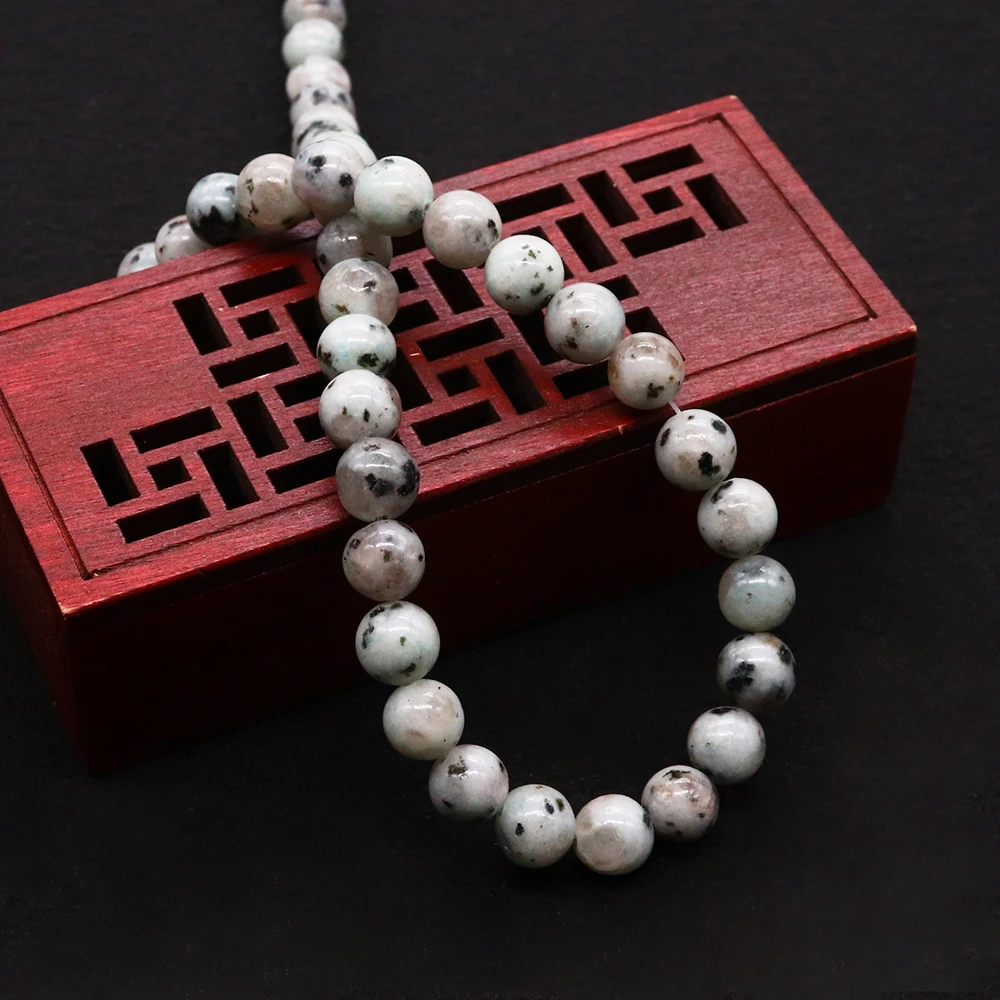 

Natural Stone Round Tianshan Blue Stone Loose 10-12mm Straight-hole Beaded Beads DIY Jewelry Necklace Accessories Wholesale