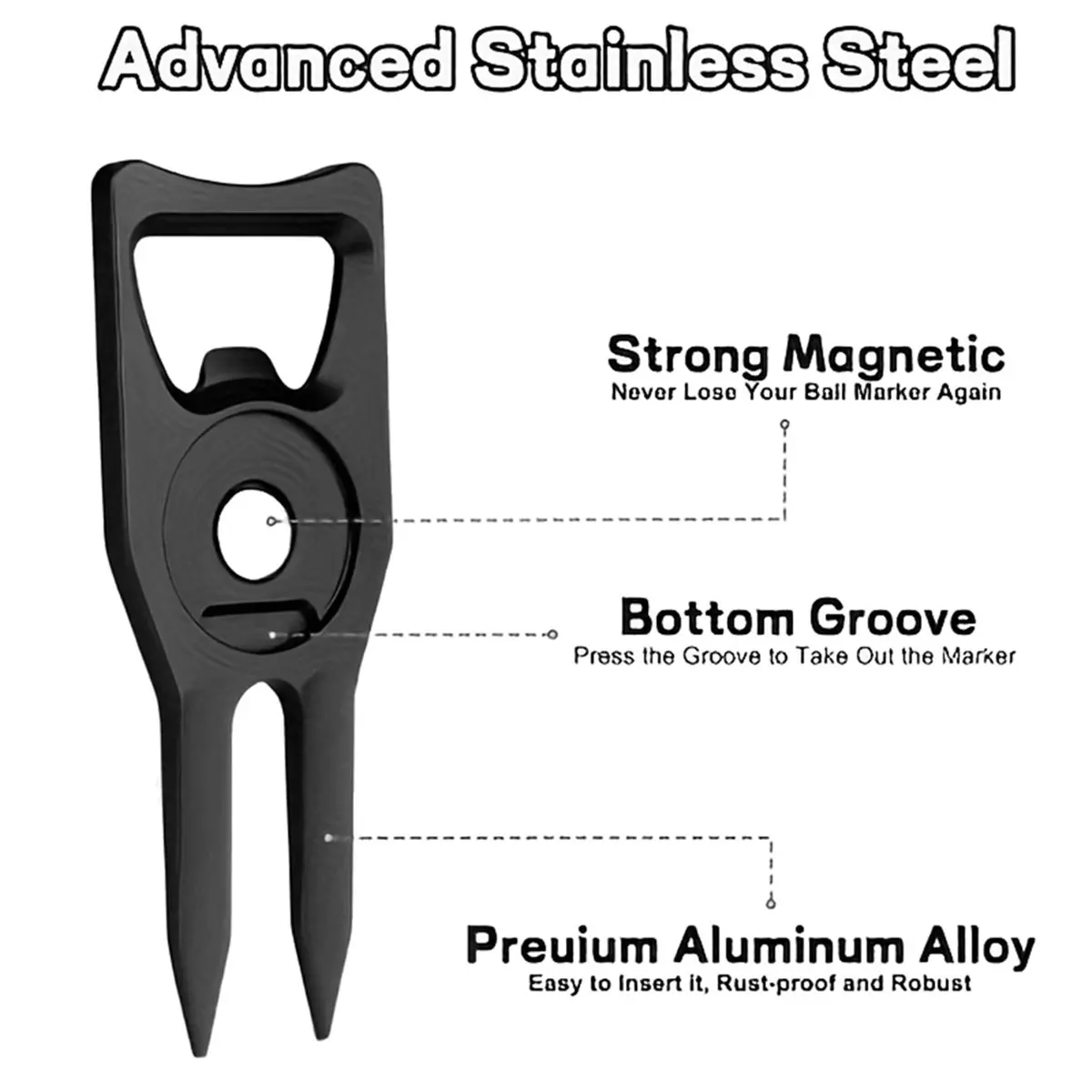 New arrival  Golf Divot Repair Tool, Detachable Golf Ball Marker Golf Divot Marker Tool Multipurpose Golf Accessories