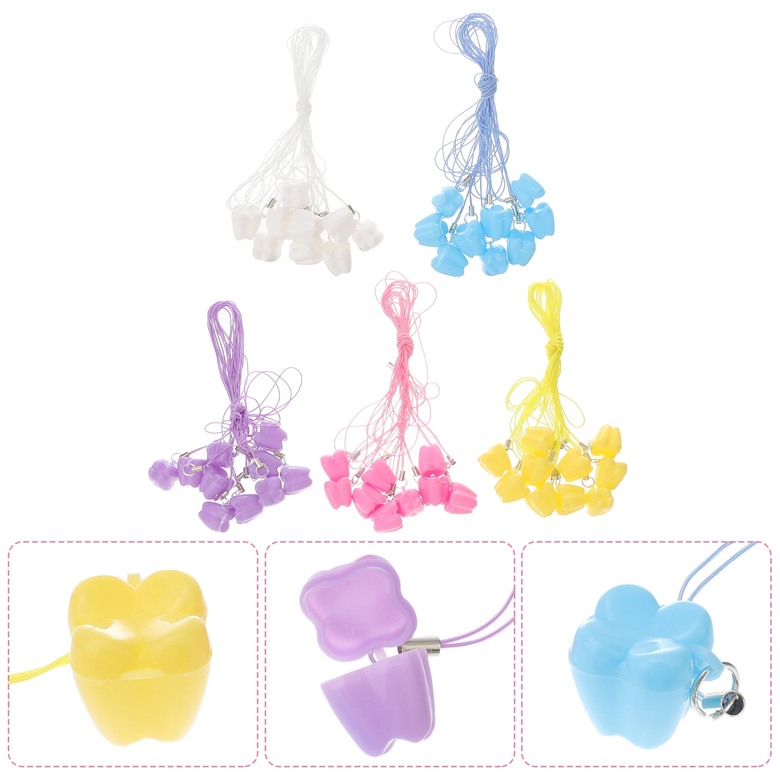 

50pcs Baby Tooth Box Children Dental Organizer Kids Keepsake Container Deciduous Teeth Storage Case First Tooth Collector