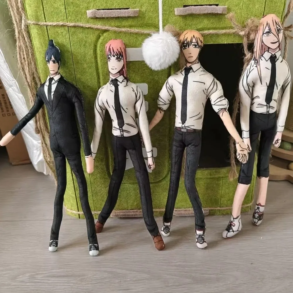 Motosierra de Anime para hombre Denji Makima Hayakawa Aki Power Reze, muñeco de Cosplay, muñecos de peluche, forma giratoria abstracta, accesorio de habitación de 28cm