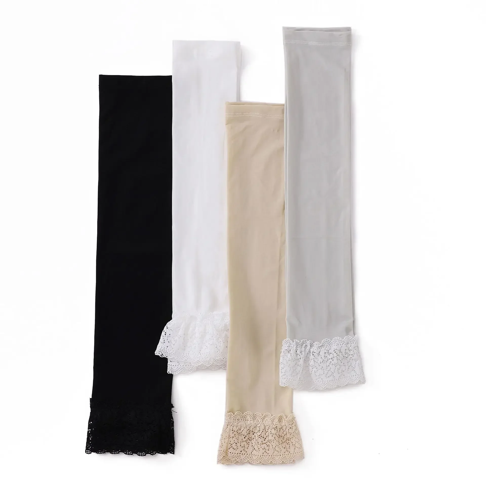 New 1pair Arm Sleeves Summer Sleeves for Women Diamonds Lace Sunscreen Sleeves Protective Cover Long Arm UV Protection Armbands