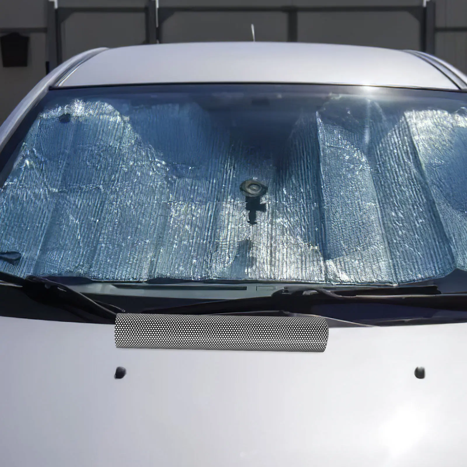 

1pcs Car Sun Shade Sticker Honeycomb Uv Protection Windshield Decal Strip Heat Reduction Easy Install Front Rear Window Visor