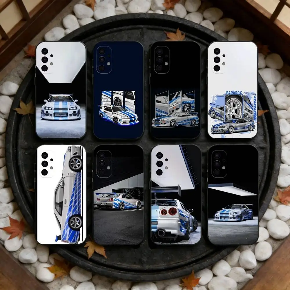 

F-Fasts AND Furious R34 CAR Phone Case For Samsung S25,S24,S23,S22,S21,S20,Plus,Fe,Lite,Others Black Cover